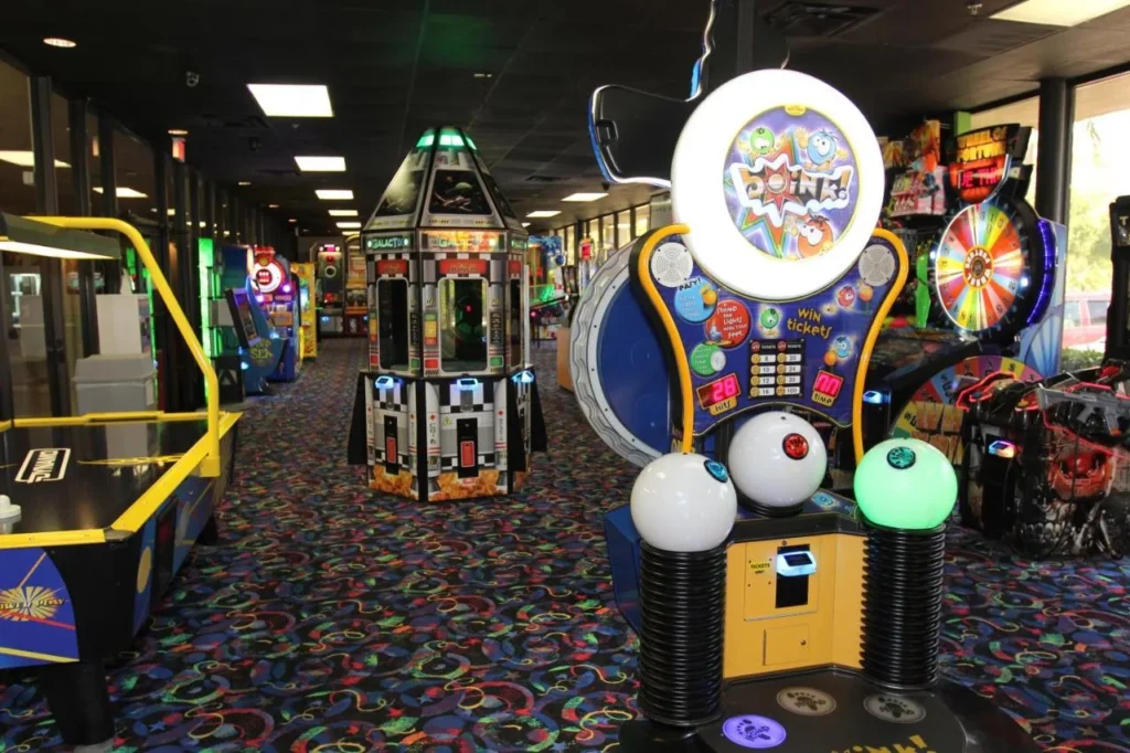 Arcade game room with air hockey and ticket prize games at Westgate Town Center Resort