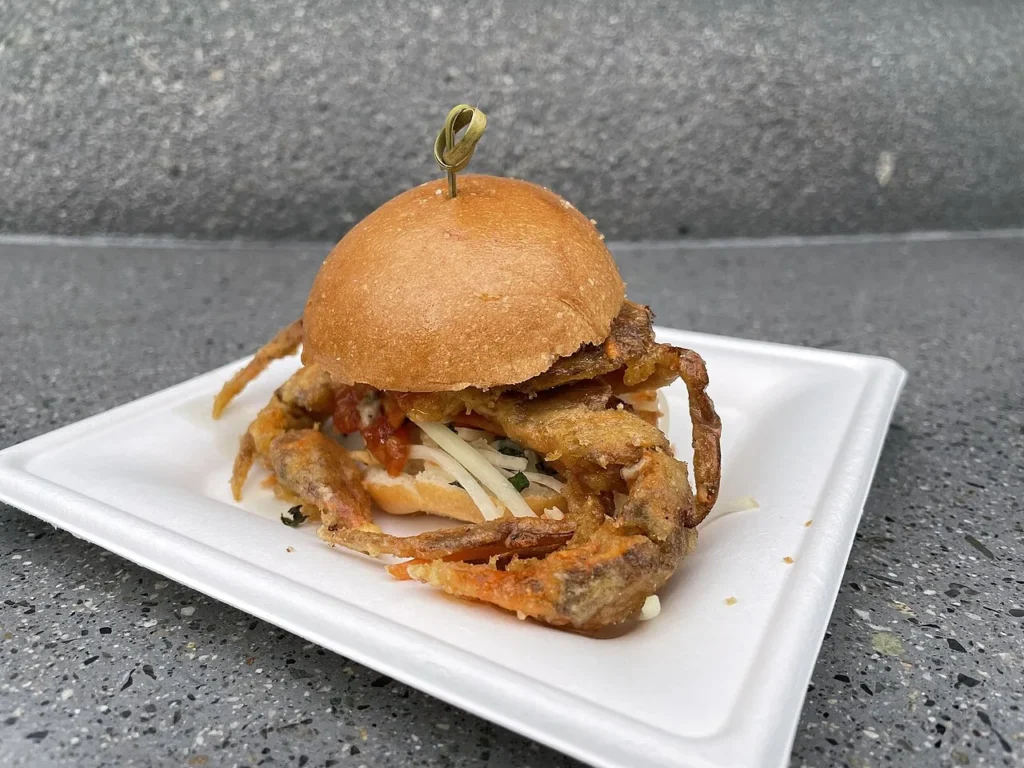 Soft shell crab slider from a Festival of the Arts Food Studio at EPCOT